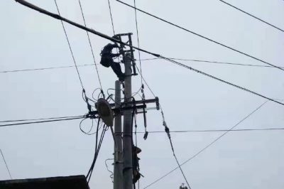 更換絕緣導(dǎo)線，拆除舊電桿，心里電桿，有效降低線路損耗