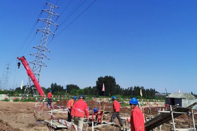 拆除110千伏盤辛、盤蔣線27號鐵塔嚴重傾斜