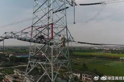 江蘇電力：重要交跨升高改造走線驗收