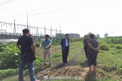 協(xié)調治理220千伏線路鐵塔下方保護區(qū)內違章建塑料大棚隱患