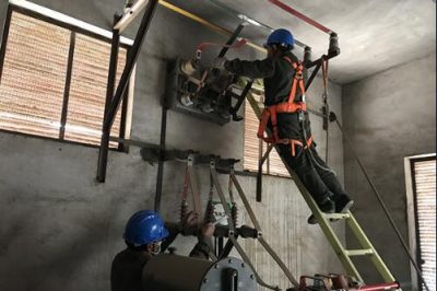 泰建北配電室更換墻壁開(kāi)關(guān)跌落式熔斷器