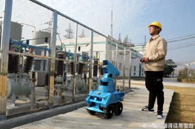 國(guó)網(wǎng)海門市供電公司啟用無(wú)人機(jī)和巡檢機(jī)器人